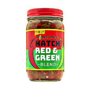 jar of chopped chile co hatch red and green blend chile