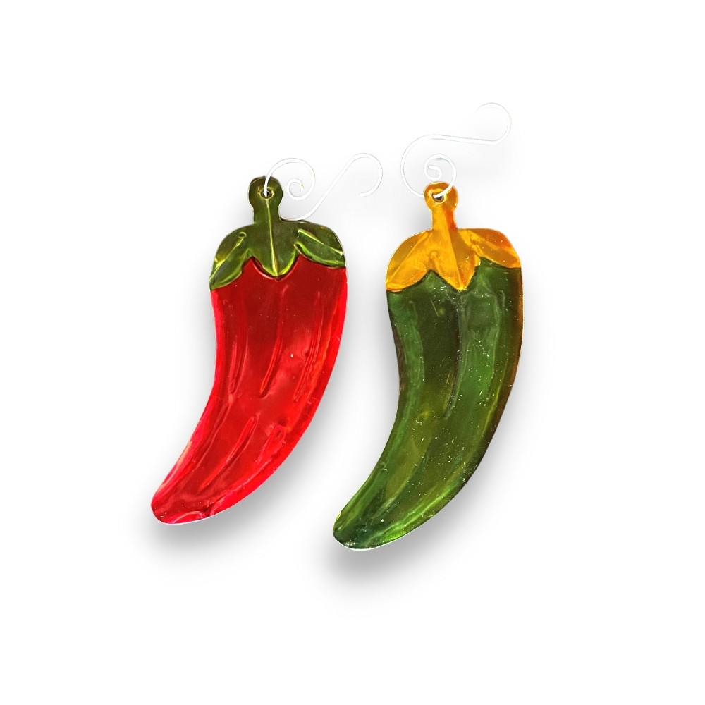 Chile Tin Ornament & Green) - Statewide Products