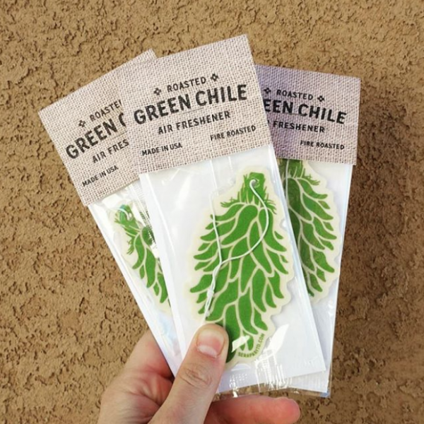 three pack of green chile air fresheners